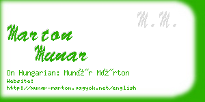 marton munar business card